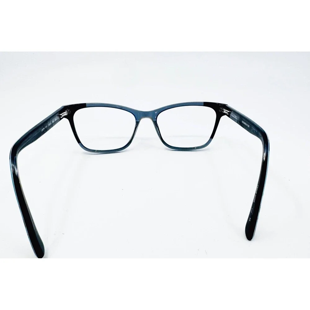 L.A.M.B. Eyeglasses Womens Blue Marble Cat Eye LA075 53-17-140